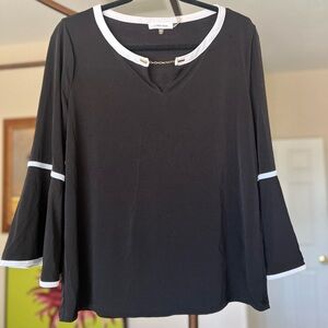 Calvin Klein Black Top with White Accents